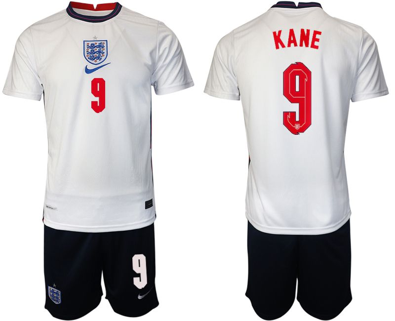 Men 2020-2021 European Cup England home white 9 Nike Soccer Jersey