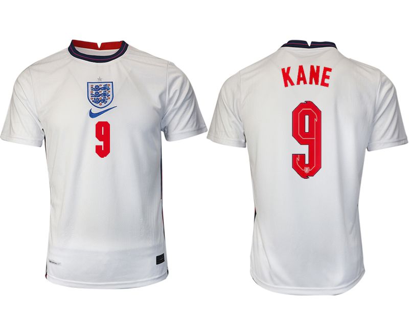 Men 2020-2021 European Cup England home aaa version white 9 Nike Soccer Jersey