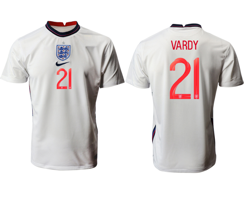 Men 2021 Europe England home AAA version 21 white soccer jerseys