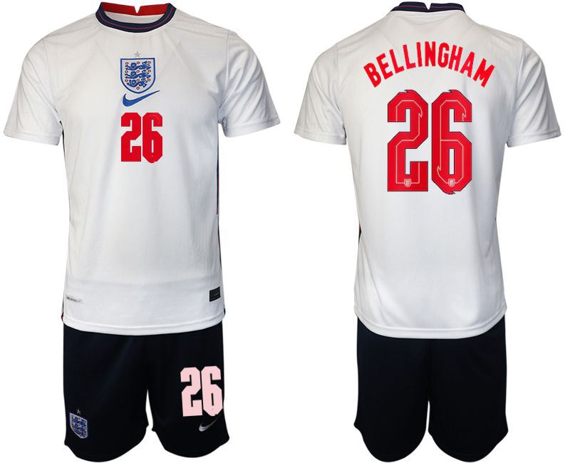 Men 2020-2021 European Cup England home white 26 Nike Soccer Jersey