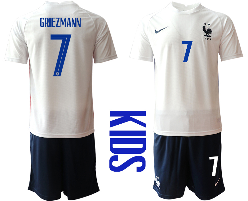 2021 France away Youth 7 soccer jerseys