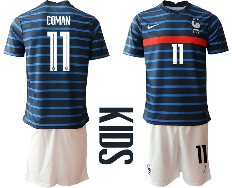 2021 France home Youth 11. soccer jerseys