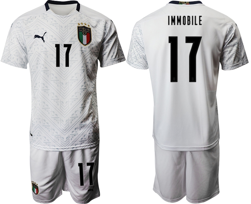 2021 Men Italy away 17 white soccer jerseys