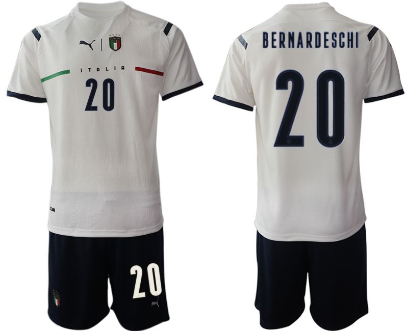 Men 2020-2021 European Cup Italy away white 20 Soccer Jersey