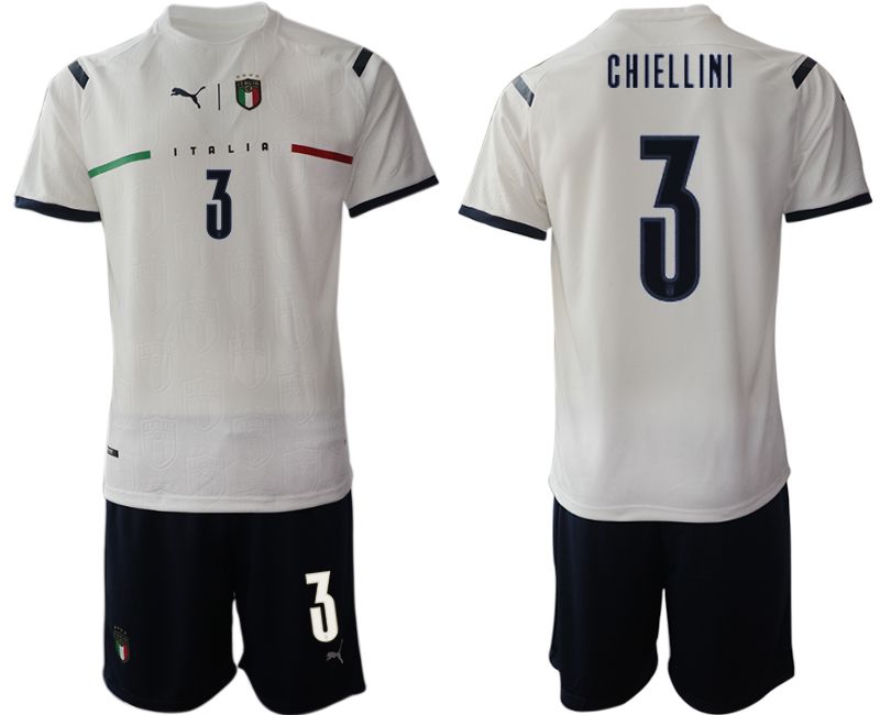 Men 2020-2021 European Cup Italy away white 3 Soccer Jersey