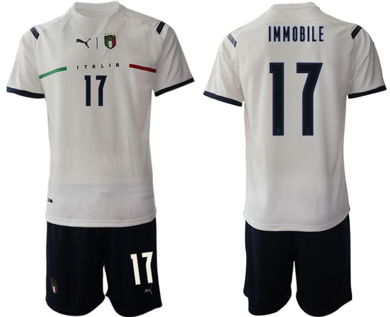 Men 2020-2021 European Cup Italy away white 17 Soccer Jersey