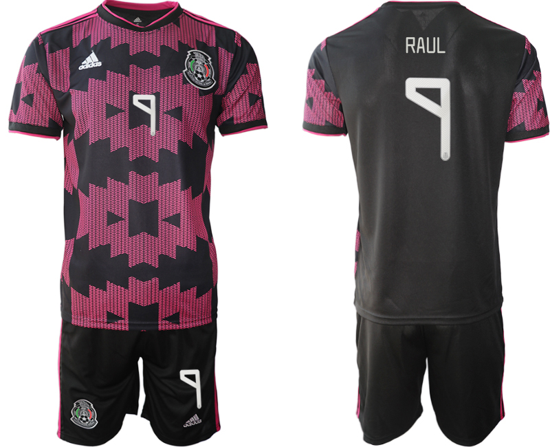 Men 2020-2021 Season National team Mexico home black 9 Soccer Jersey