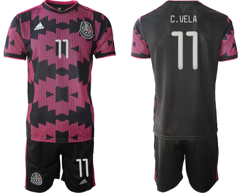 Men 2020-2021 Season National team Mexico home black 11 Soccer Jersey