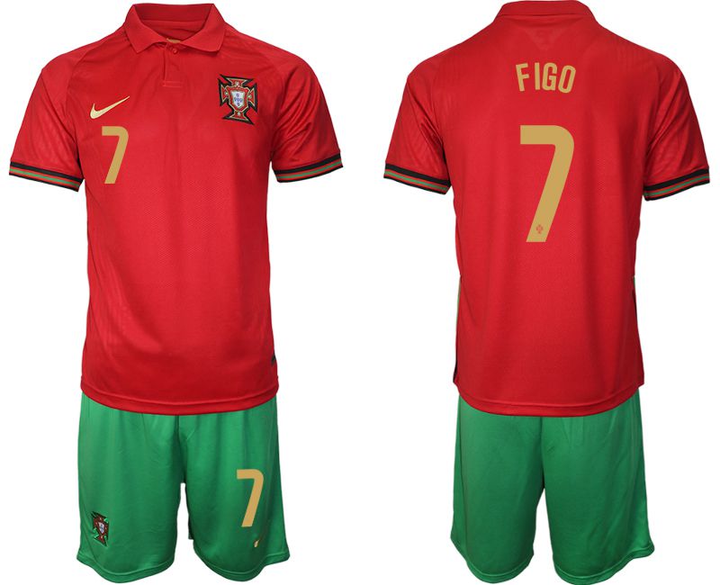 Men 2020-2021 European Cup Portugal home red 7 Nike Soccer Jersey