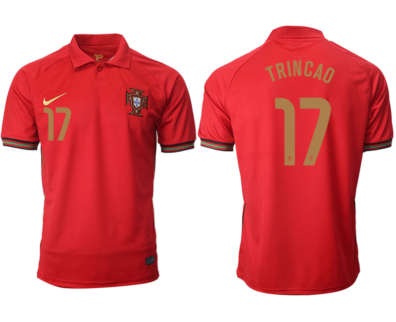 Men 2021 Europe Portugal home AAA version 17 soccer jerseys