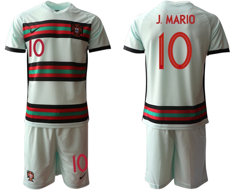 Men 2021 European Cup Portugal away grey 10 Soccer Jersey1