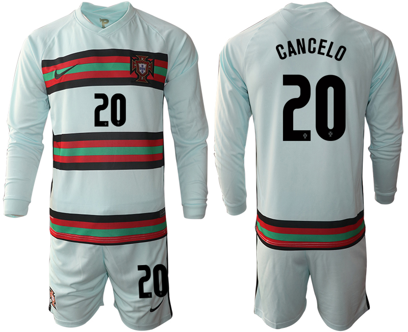 Men 2021 European Cup Portugal away Long sleeve 20 soccer jerseys