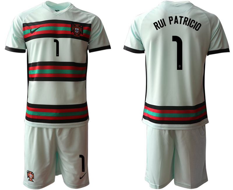 Men 2021 European Cup Portugal away grey 1 Soccer Jersey