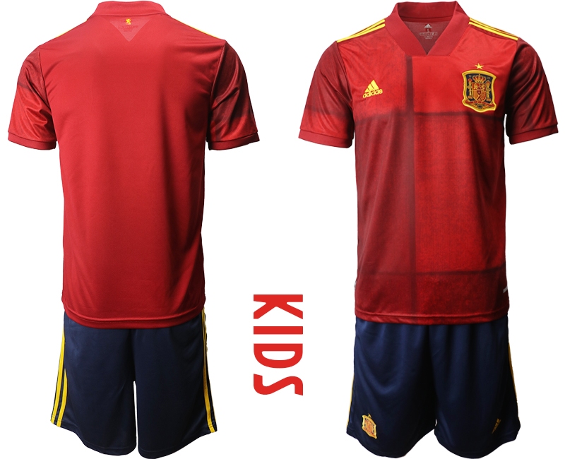 Youth 2021 European Cup Spain home red Soccer Jersey