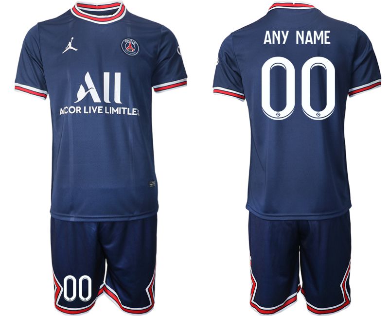 Men 2021-2022 Club Paris St German home blue customized Soccer Jersey