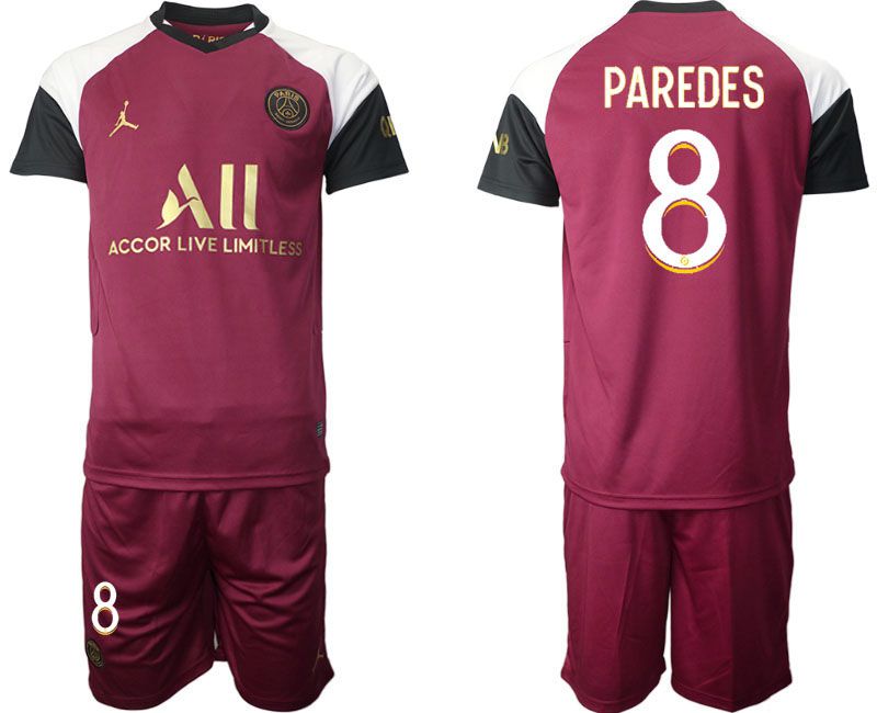 Men 2020-2021 club Paris St German away 8 red Soccer Jerseys