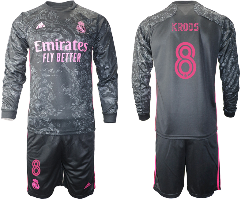 2021 Men Real Madrid away long sleeve 8 soccer jerseys