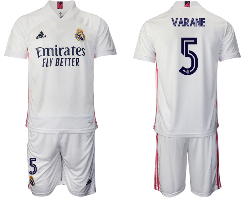 Men 2020-2021 club Real Madrid home 5 white Soccer Jerseys