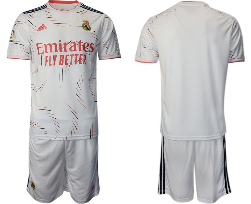 Men 2021-2022 Club Real Madrid home white blank Adidas Soccer Jersey