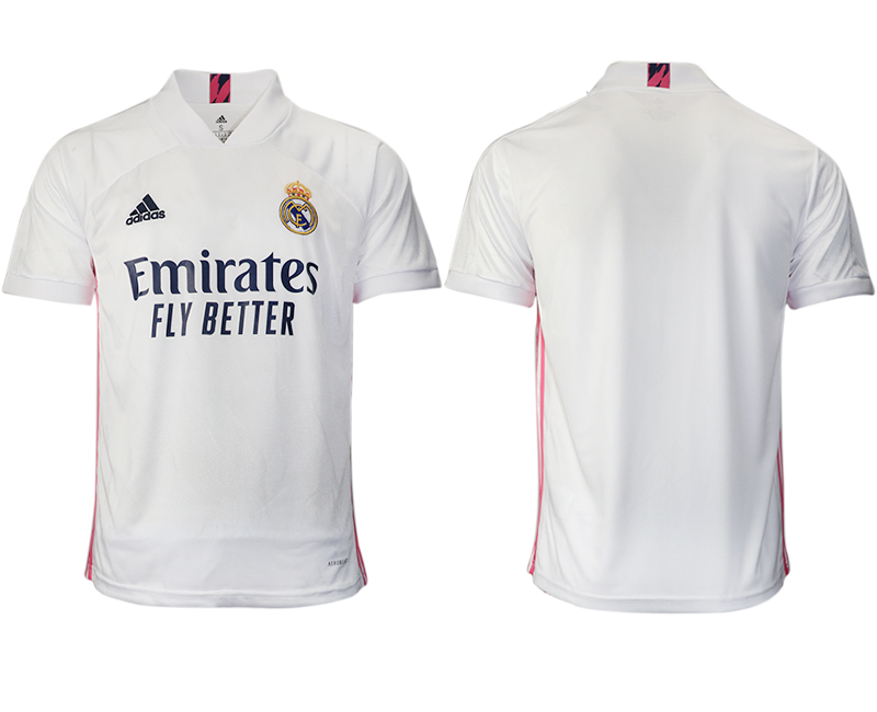 Men 2020-2021 club Real Madrid home aaa version blank white Soccer Jerseys