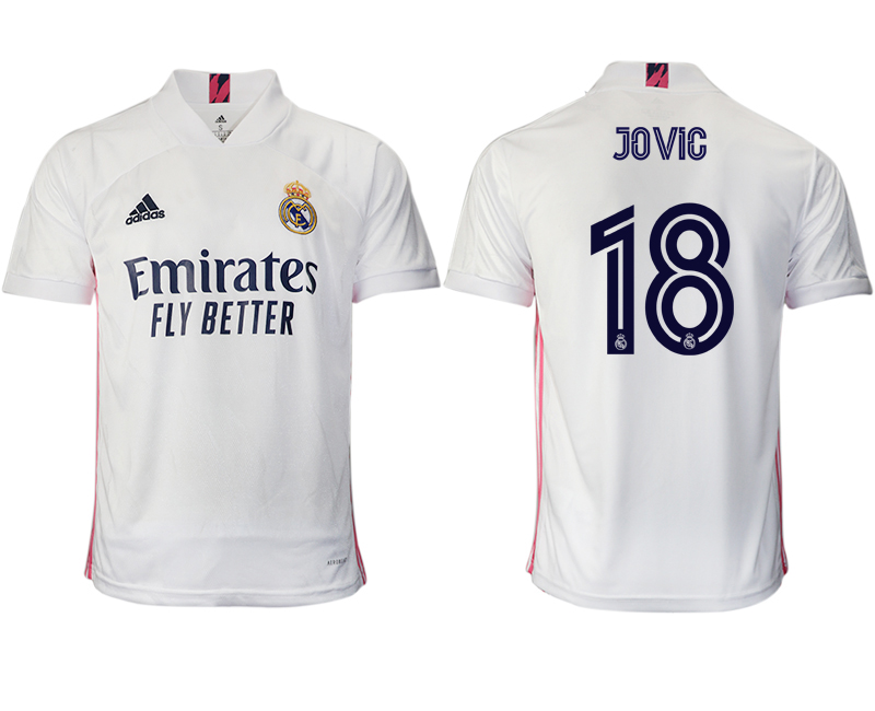 Men 2020-2021 club Real Madrid home aaa version 18 white Soccer Jerseys