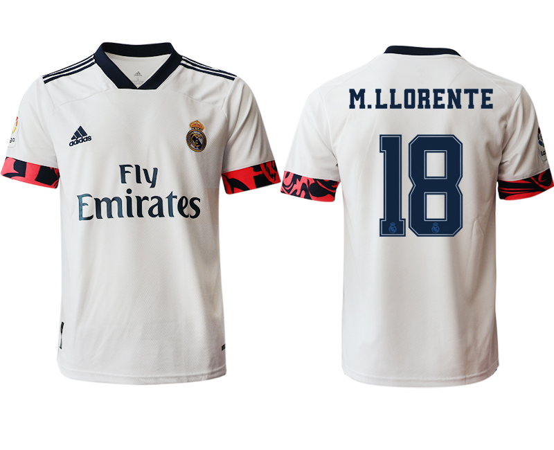 Men 2020-2021 club Real Madrid home aaa version 18 white Soccer Jerseys2