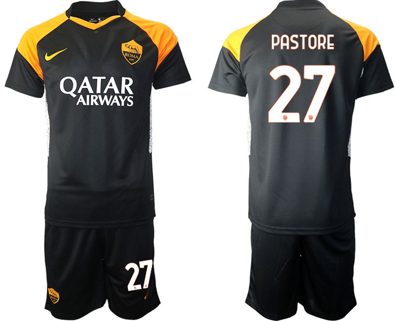 Men 2020-2021 club Rome away 27 black Soccer Jerseys