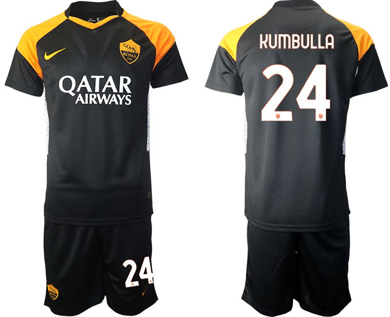 Men 2020-2021 club Rome away 24 black Soccer Jerseys