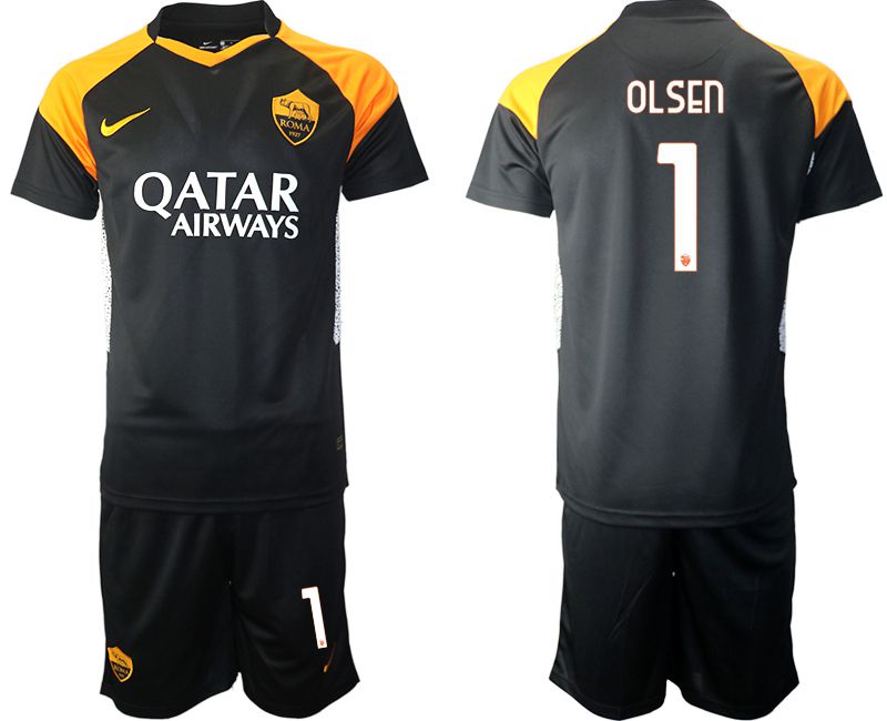 Men 2020-2021 club Rome away 1 black Soccer Jerseys