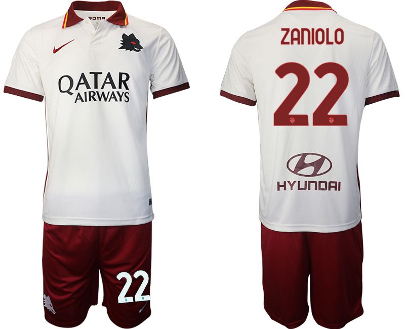 Men 2020-2021 Club Rome away white 22 Nike Soccer Jersey