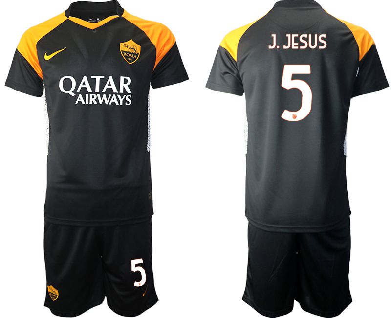 Men 2020-2021 club Rome away 5 black Soccer Jerseys