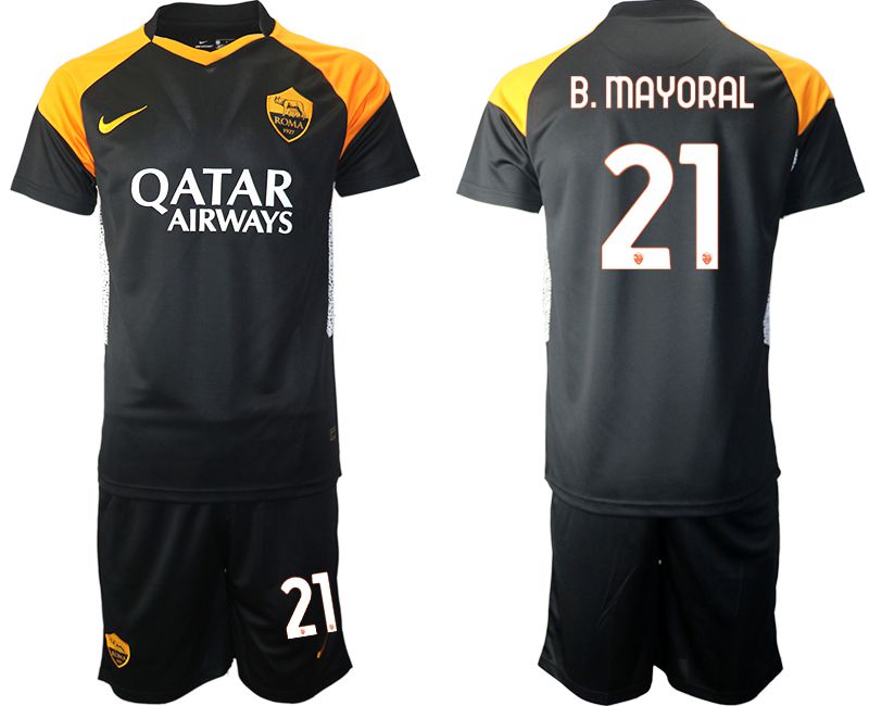 Men 2020-2021 club Rome away 21 black Soccer Jerseys