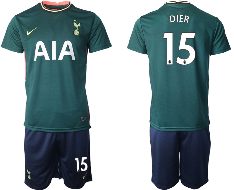 Men 2020-2021 club Tottenham away 15 green Soccer Jerseys