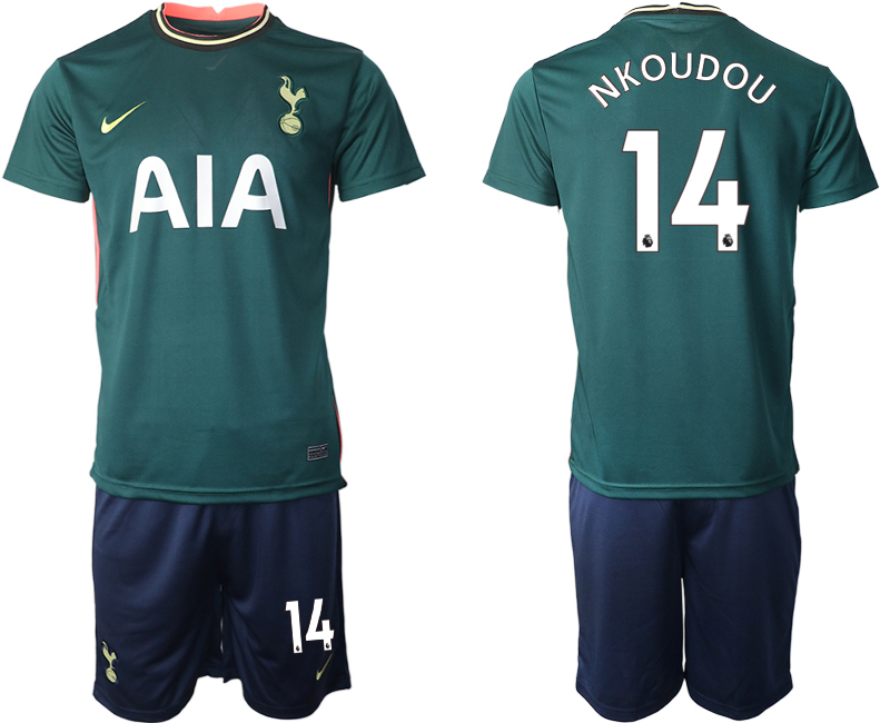 Men 2020-2021 club Tottenham away 14 green Soccer Jerseys