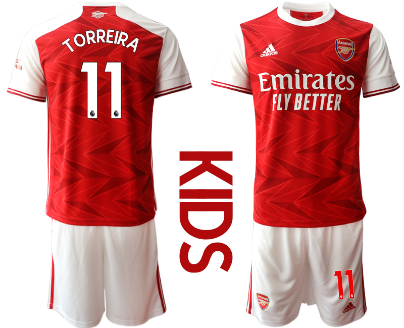 Youth 2020-2021 club Arsenal home 11 red Soccer Jerseys