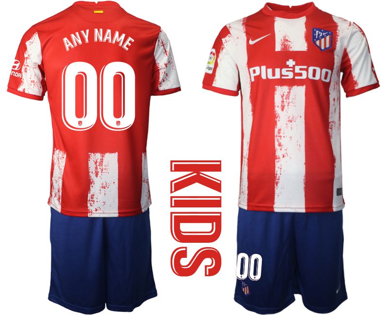 Youth 2021-2022 Club Atletico Madrid home red customized Nike Soccer Jersey