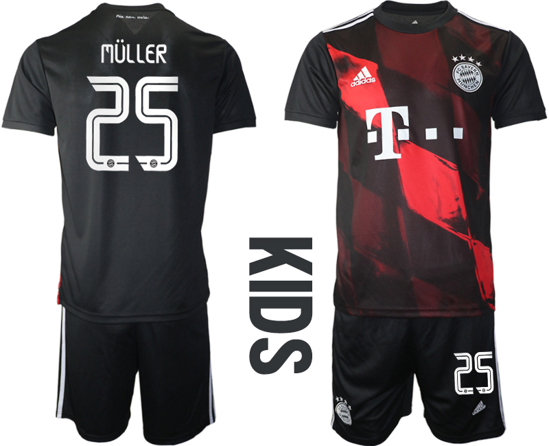 2021 Bayern Munich away youth 25 soccer jerseys