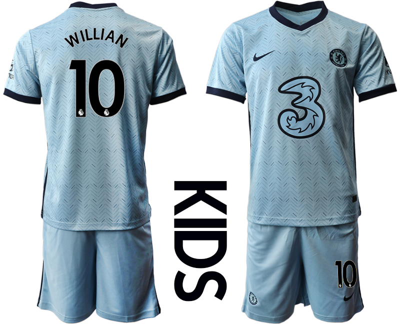 Youth 2020-2021 club Chelsea away Light blue 10 Soccer Jerseys