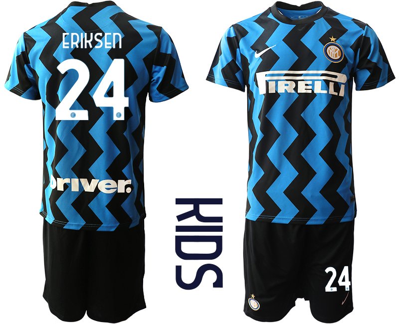 Youth 2020-2021 club Inter Milan home 24 blue Soccer Jerseys