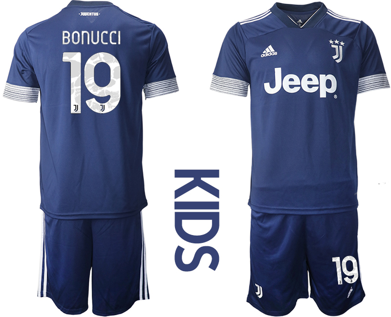 Youth 2020-2021 club Juventus away blue 19 Soccer Jerseys