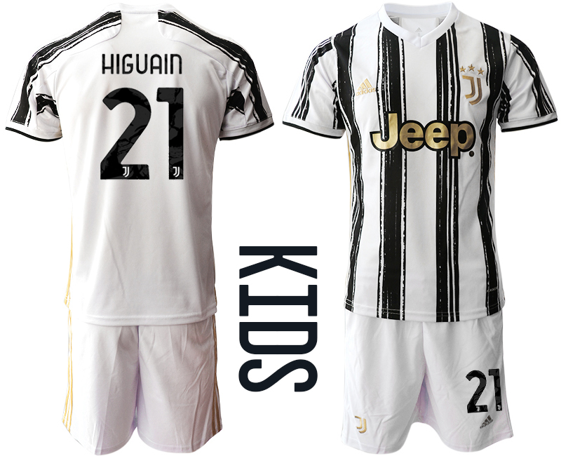 Youth 2020-2021 club Juventus home 21 white Soccer Jerseys