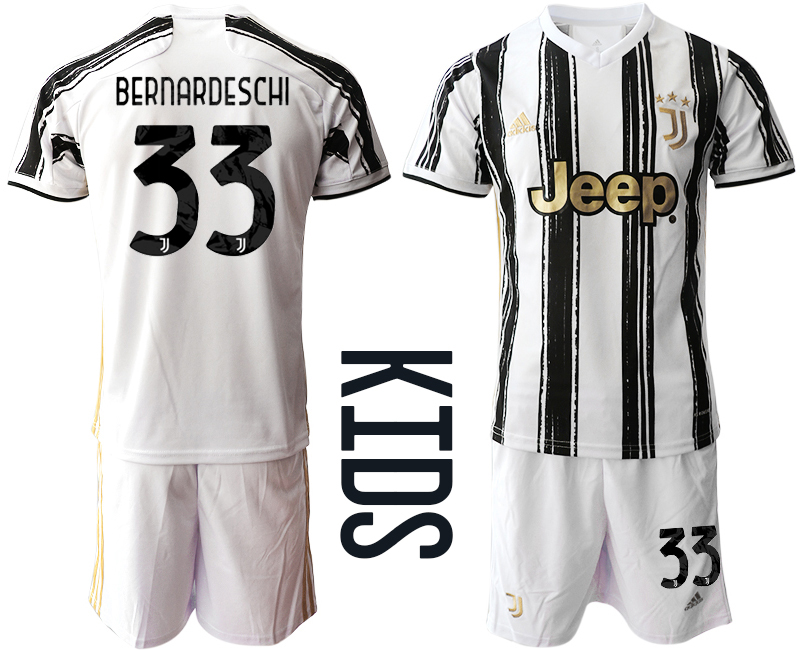 Youth 2020-2021 club Juventus home 33 white Soccer Jerseys