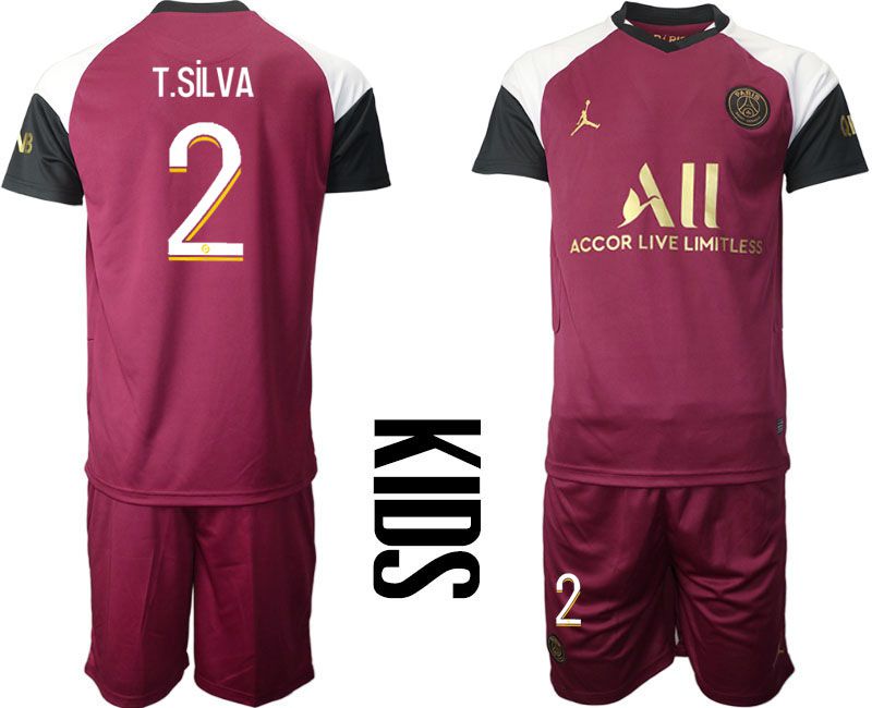 Youth 2020-2021 club Paris St German away 2 red Soccer Jerseys