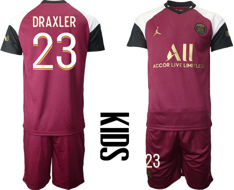 Youth 2020-2021 club Paris St German away 23 red Soccer Jerseys