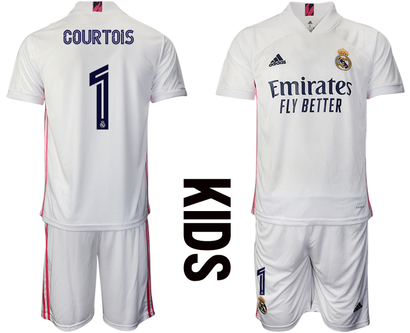 Youth 2020-2021 club Real Madrid home 1 white Soccer Jerseys1