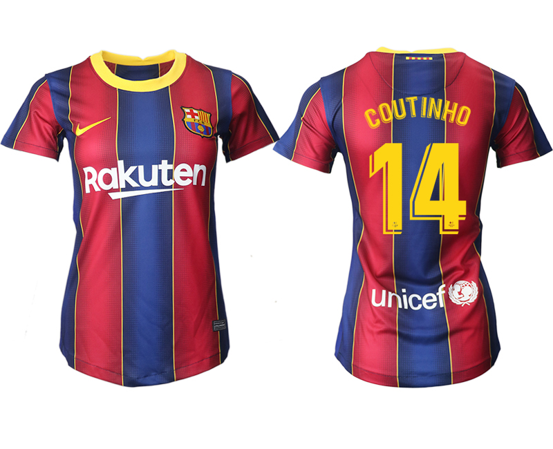 Women 2020-2021 Barcelona home aaa version 14 red Soccer Jerseys