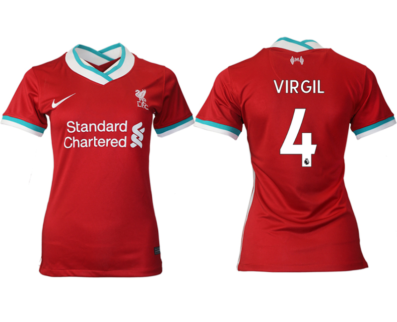 Women 2020-2021 Liverpool home aaa version 4 red Soccer Jerseys