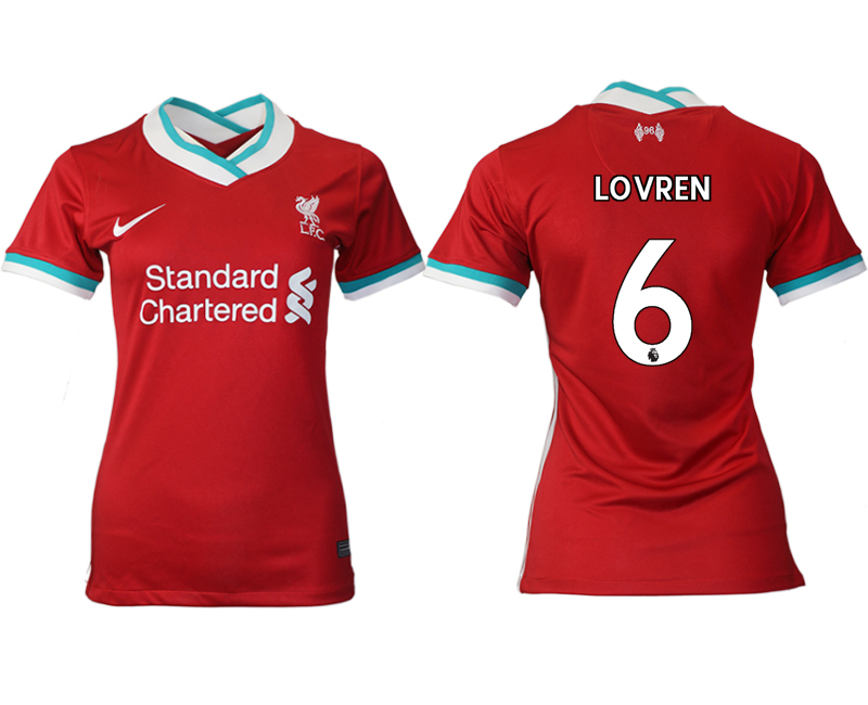 Women 2020-2021 Liverpool home aaa version 6 red Soccer Jerseys