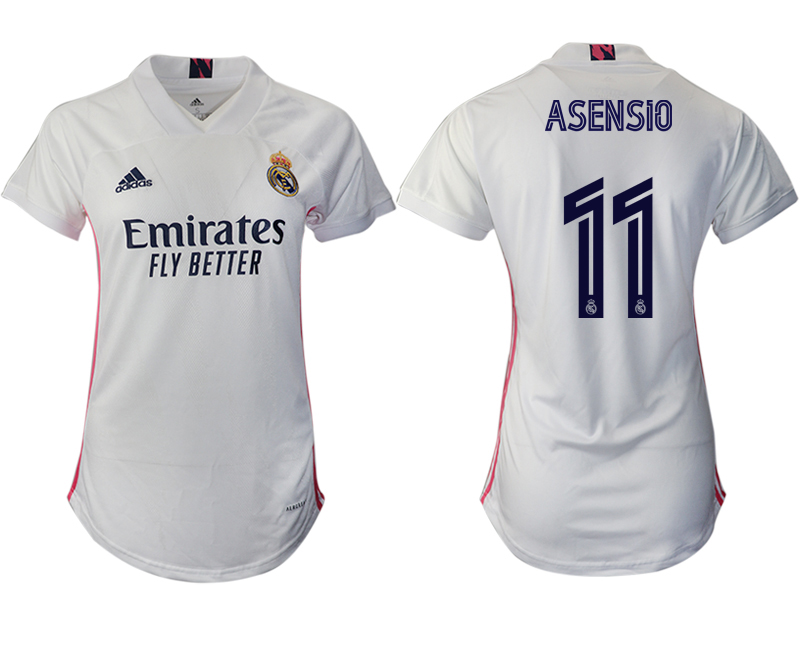 Women 2020-2021 Real Madrid home aaa version 11 white Soccer Jerseys