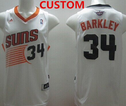 Custom phoenix suns revolution 30 swingman white jersey